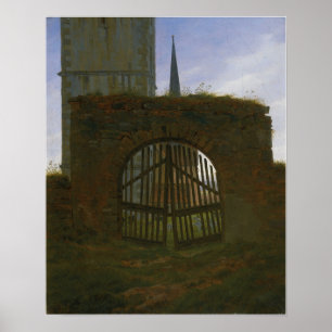 Friedrich - Churchyard Gate Poster