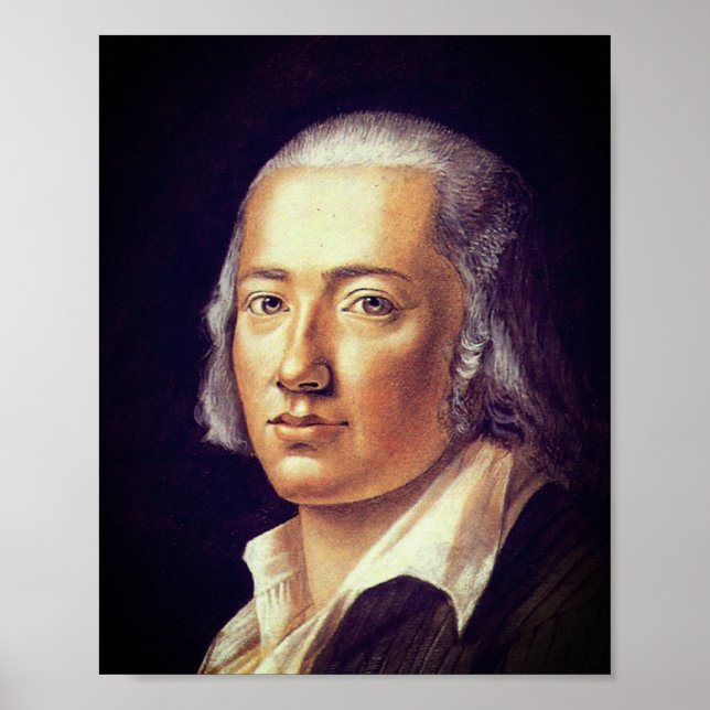 Friedrich Hölderlin von Franz Carl Hiemer, 1792 Poster (Vorne)