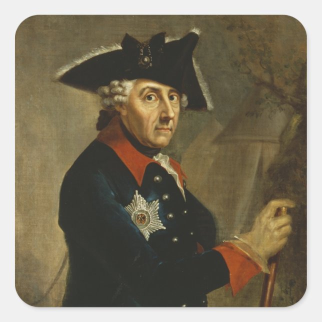 Friedrich II. der Große Preußen, 1764 Quadratischer Aufkleber (Vorderseite)