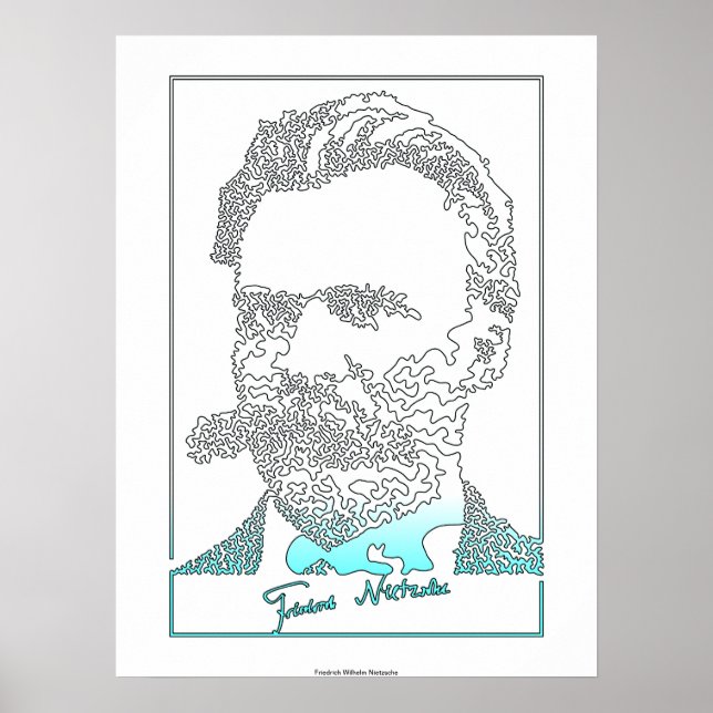 Friedrich Nietzsche. Deutscher Philosoph [010] Poster (Vorne)