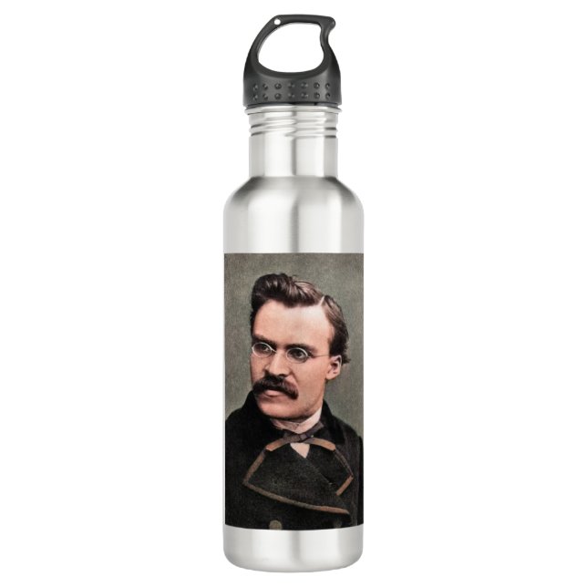 Friedrich Nietzsche Edelstahlflasche (Vorderseite)