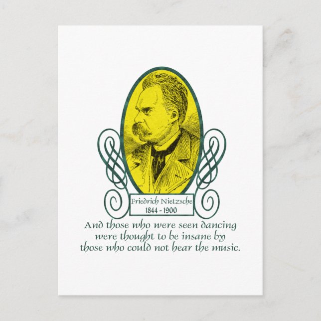 Friedrich Nietzsche Postkarte (Vorderseite)