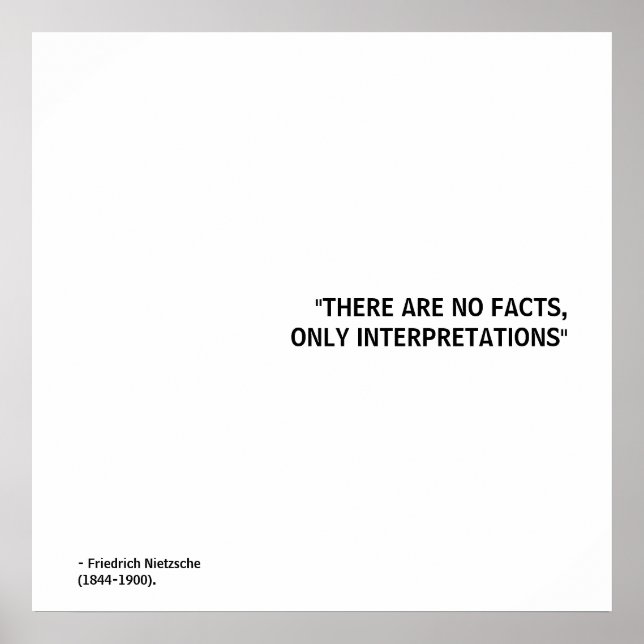 Friedrich Nietzsche Zitat Poster (Vorne)