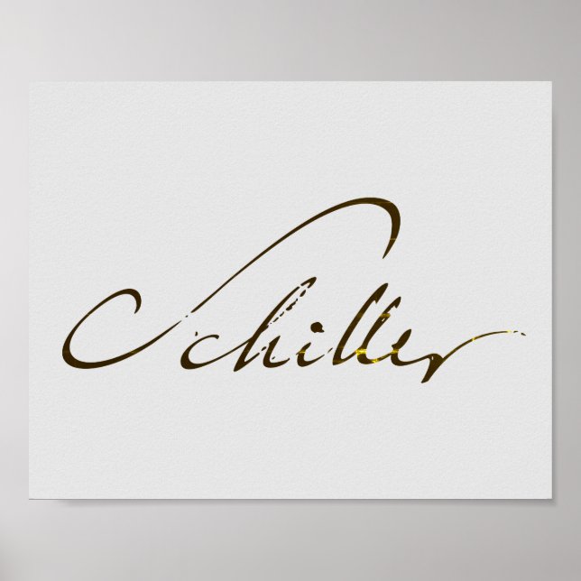 Friedrich Schiller Signature Poster (Vorne)