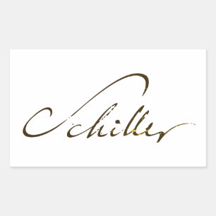Friedrich Schiller Signature Rechteckiger Aufkleber
