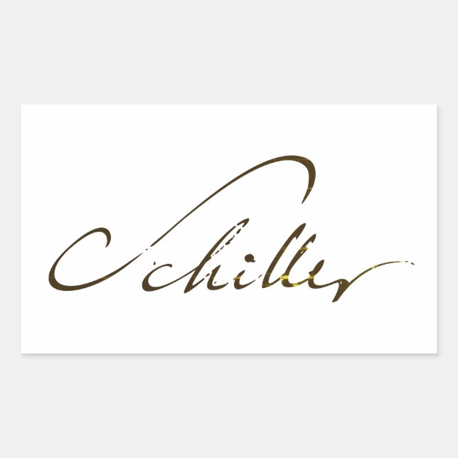 Friedrich Schiller Signature Rechteckiger Aufkleber (Vorderseite)