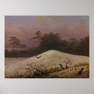 Friedrich - Schneekäfig mit Raven Poster
