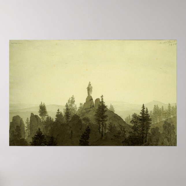 Friedrich - Wallfahrtskirche Madonna del Sasso Poster (Vorne)