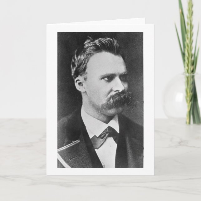 Friedrich Wilhelm Nietzsche (1844-1900) 1873 (b/w Karte (Vorderseite)