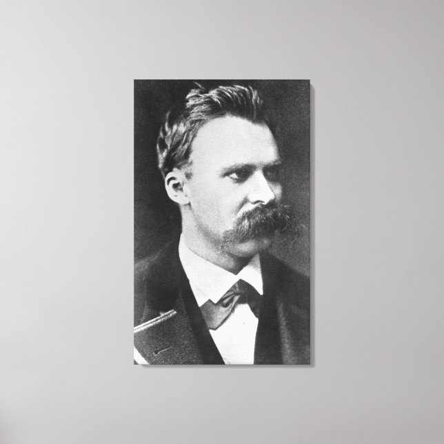Friedrich Wilhelm Nietzsche (1844-1900) 1873 (b/w Leinwanddruck (Vorderseite)