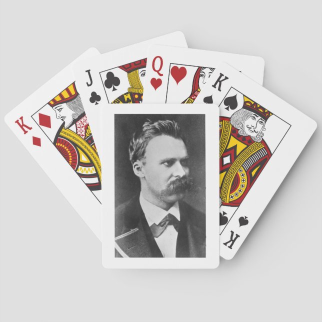 Friedrich Wilhelm Nietzsche (1844-1900) 1873 (b/w Spielkarten (Rückseite)