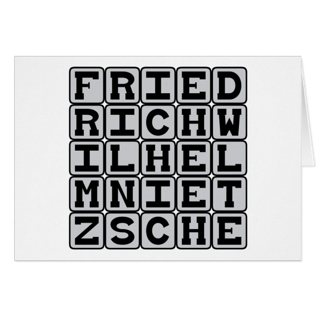 Friedrich Wilhelm Nietzsche, Existentialiste (Devant horizontal)
