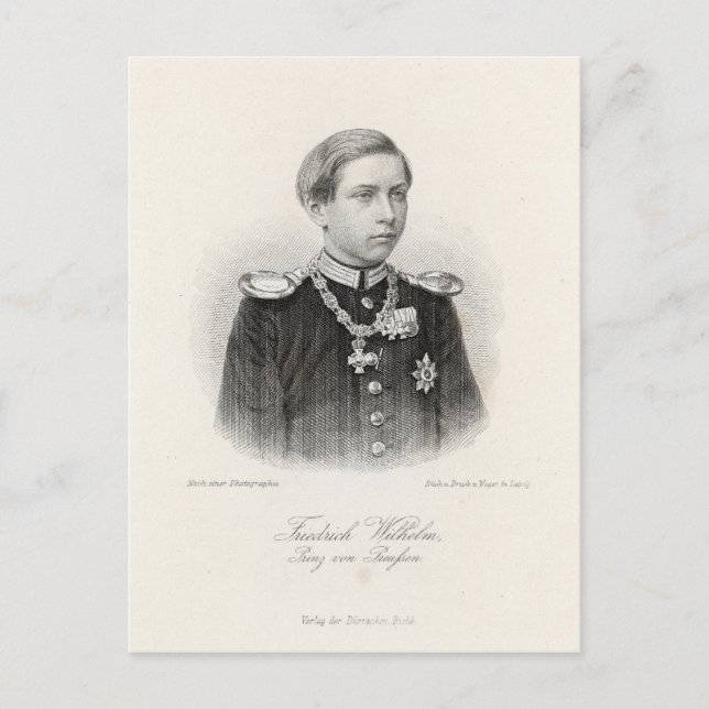 Friedrich Wilhelm, Prinz von Preussen Postkarte (Vorderseite)