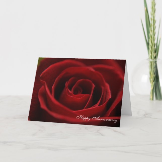 "Friedvolle Rosen-" Jahrestags-Karte Karte (Vorderseite)