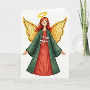 Friedvolles Engel-Weihnachtskarte Karte