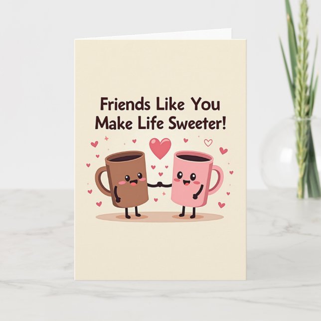 Friend Appreciation Mugs Card Karte (Vorderseite)