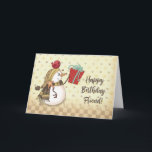 Friend Birthday Bird auf Snowman mit Gegenwart Karte<br><div class="desc">Ein Freund von Ihnen wird sehr bald einen WinterGeburtstag feiern. Vermeiden Sie den Ansturm auf die Urlaubssaison und bestellen Sie diese Karte so früh wie möglich,  damit Sie sie nach Beginn der Feier erhalten können. Sie werden wirklich Liebe haben,  diese Karte für ihren besonderen Tag zu bekommen.</div>