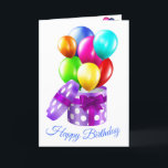 Friend Birthday Card Feiertagskarte<br><div class="desc">Geburtstagskarte für besondere Lieben in Ihrem Leben,  diese Karte wird mit einem festlichen Happy Birthday Ballondruck gezeigt. Passen Sie diese Karte an oder kaufen Sie,  wie es ist. Die Karte hat eine spezielle Meldung im Inneren.</div>