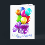 Friend Birthday Card Feiertagskarte<br><div class="desc">Geburtstagskarte für besondere Lieben in Ihrem Leben,  diese Karte wird mit einem festlichen Happy Birthday Ballondruck gezeigt. Passen Sie diese Karte an oder kaufen Sie,  wie es ist. Die Karte hat eine spezielle Meldung im Inneren.</div>