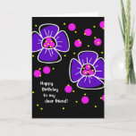 Friend Birthday Card Karte<br><div class="desc">Hübsch und aufrichtig angepasst mit Ihrer personalisierten Geburtstagskarte Ihrer Freundin.
Innen lautet:
Ich kann mir niemanden vorstellen,  der einen Tag voller besonderer und unvergesslicher Momente verdient als du.
Sie sind wirklich eine wunderbare Freundschaft,  die nichts als das Beste verdient.
Alles Gute zum Geburtstag!</div>