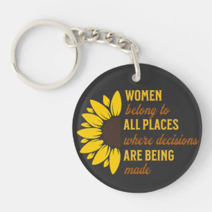 Friend Birthday Geschenk Feminist Sonnenblume Keep Schlüsselanhänger