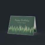 Friend Birthday Nature Therapy Forest Wilderness Karte<br><div class="desc">Birthday Nature Therapy Inspiration Zitat Shinrin-yoku bedeutet, in der Waldatmosphäre zu baden oder den Wald durch unsere Sinne zu nehmen. Im Grunde nur in Anwesenheit von Bäumen zu sein, wurde 1982 Teil eines nationalen Programms für öffentliche Gesundheit in Japan, ist zu einem Eckpfeiler der vorbeugenden Gesundheitsversorgung und Heilung in der...</div>