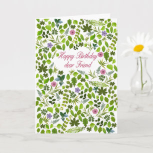Friend Birthday Scattered Blätter Card Karte