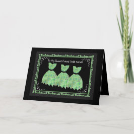 FRIEND Bridesmaid Einladung GREEN Flower Gowns