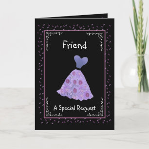 FRIEND - Bridesmaid - Lila Kleid Einladung