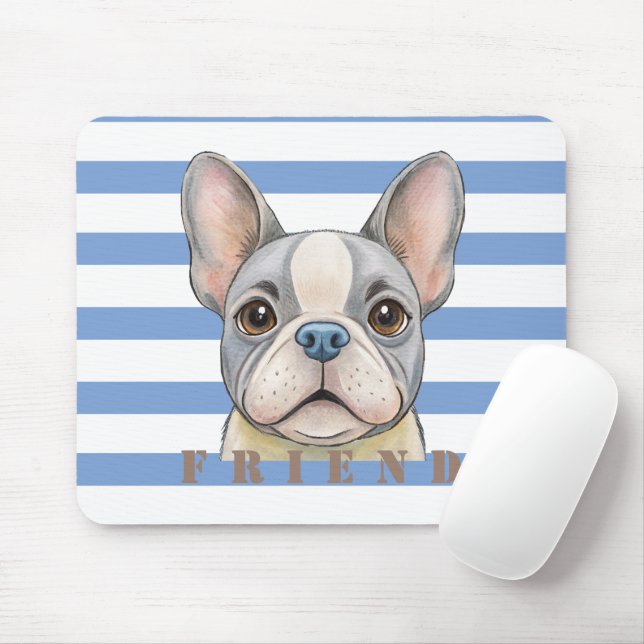 Friend Bulldog Mousepad (Mit Mouse)