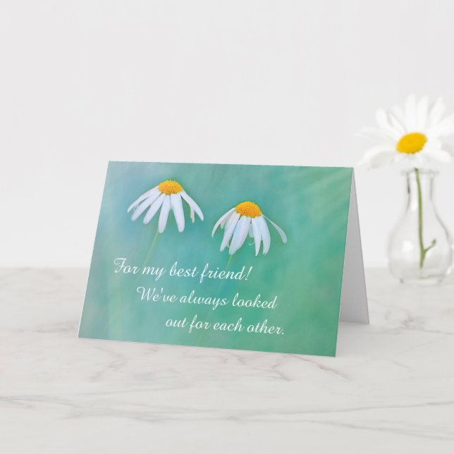 "Friend Cancer Support Daisy Card" Karte (Kleine Pflanze)