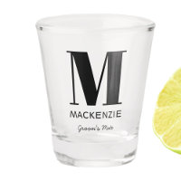 Friend der Groom Monogram Name Shot Glass