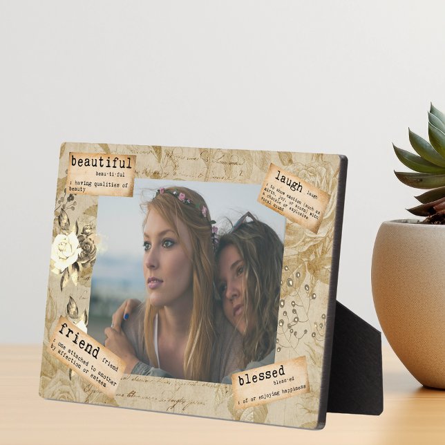 Friend Foto Geschenk Vintag Decoupage Journal Fotoplatte (Von Creator hochgeladen)
