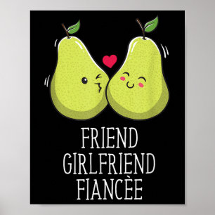 Friend Girlfriend Fiancee Ehefrau Verlobte Wedding Poster