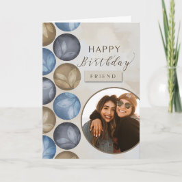 Friend Happy Birthday Watercolor Foto Karte
