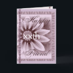 FRIEND Happy xxth Custom Birthday LAVENDER Blume Karte<br><div class="desc">Diese Karte mit ihrer weichen pastellfarbenen Blume und Spitze ist ein guter Weg, um Ihrer Schwester einen guten Geburtstag zu wünschen! Sie können ihren Namen und ihr Alter hinzufügen, um es zu einer Art Karte zu machen... Special! Um mehr von meinen Geburtstagskarten zu sehen, legen Sie sie in Zazzles Suchfeld...</div>