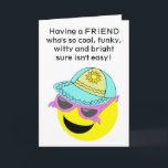 Friend Humour Birthday Card Karte<br><div class="desc">Freundliche Humorose Geburtstagskarte Anpassbar mit jedem beliebigen Text Ihrer Wahl. Design © www.justbyjulie.com.</div>