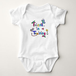 "Friend in Training" Lebendige Farben Baby Strampler