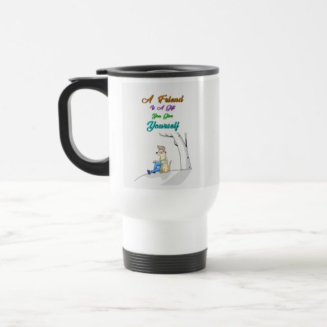 Friend ist ein Geschenk, dass Sie sich selbst Hund Reisebecher (Links)