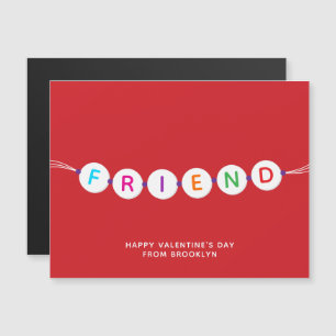 Friend niedlich Freundschaftsbracelet Roter Valent Magnetkarte