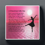 Friend Poem Plate - Ballerina Design Fotoplatte<br><div class="desc">A great gift for a special friend who likes ballet</div>