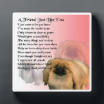 Friend Poem Plate - Pekingese dog Design Fotoplatte<br><div class="desc">A great gift for a special friend who likes pekingese dogs</div>