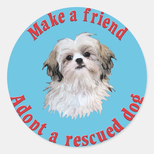 Friend - Shih Tzu Runder Aufkleber (Vorderseite)