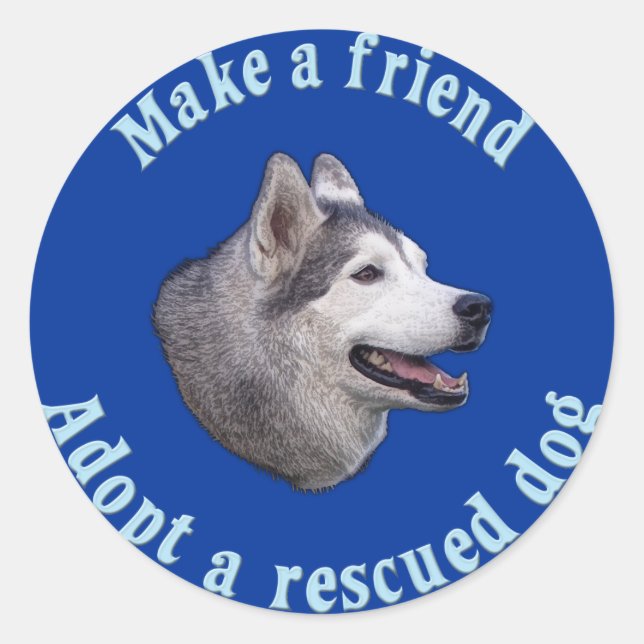 Friend - Sibirier Husky Runder Aufkleber (Vorderseite)