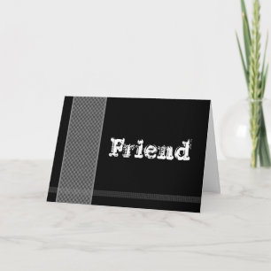 FRIEND - Trauzeuge - Schwarz und Silber Karo Einladung