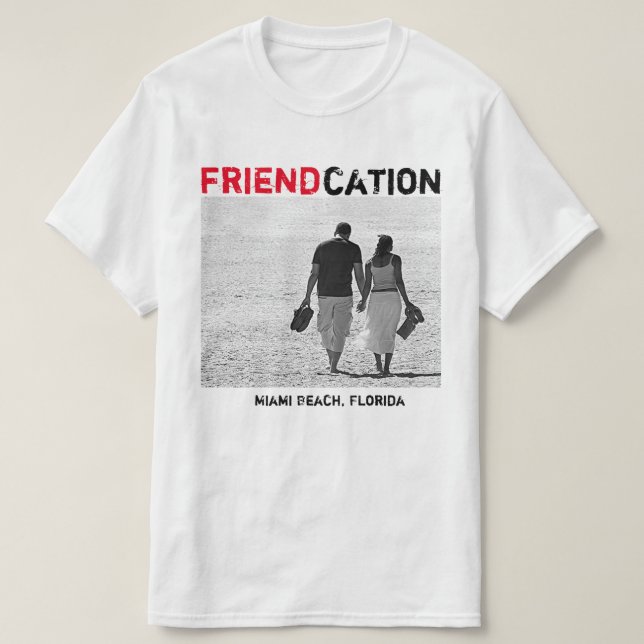 Friendcation addieren Foto T - Shirt (Design vorne)