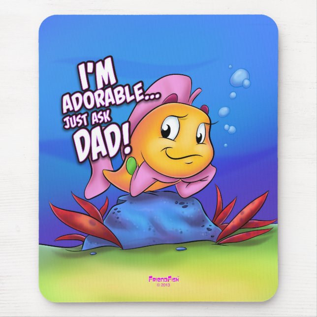 FriendFish Mausunterlage Mousepad (Vorne)