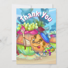 FriendFish mignon dessin animé merci carte de voeu