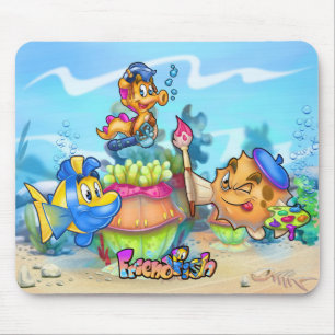 FriendFish niedlich Cartoon Fisch Mouse Pad Mousepad
