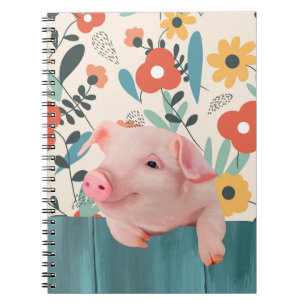 Friendly Baby Pig   Niedliches Baby Notizblock